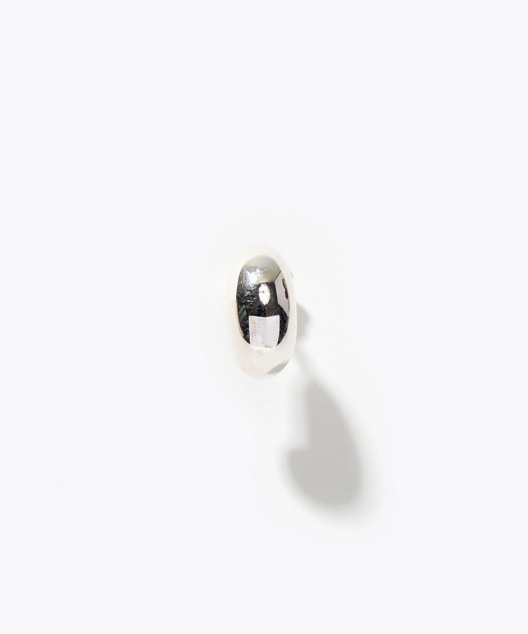[bone] bean silver single pierced earring