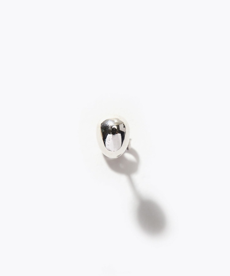 [bone] bean silver petit stud pierced earring