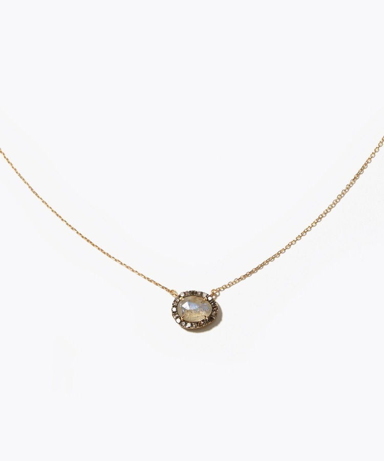 [elafonisi] labradorite pave necklace