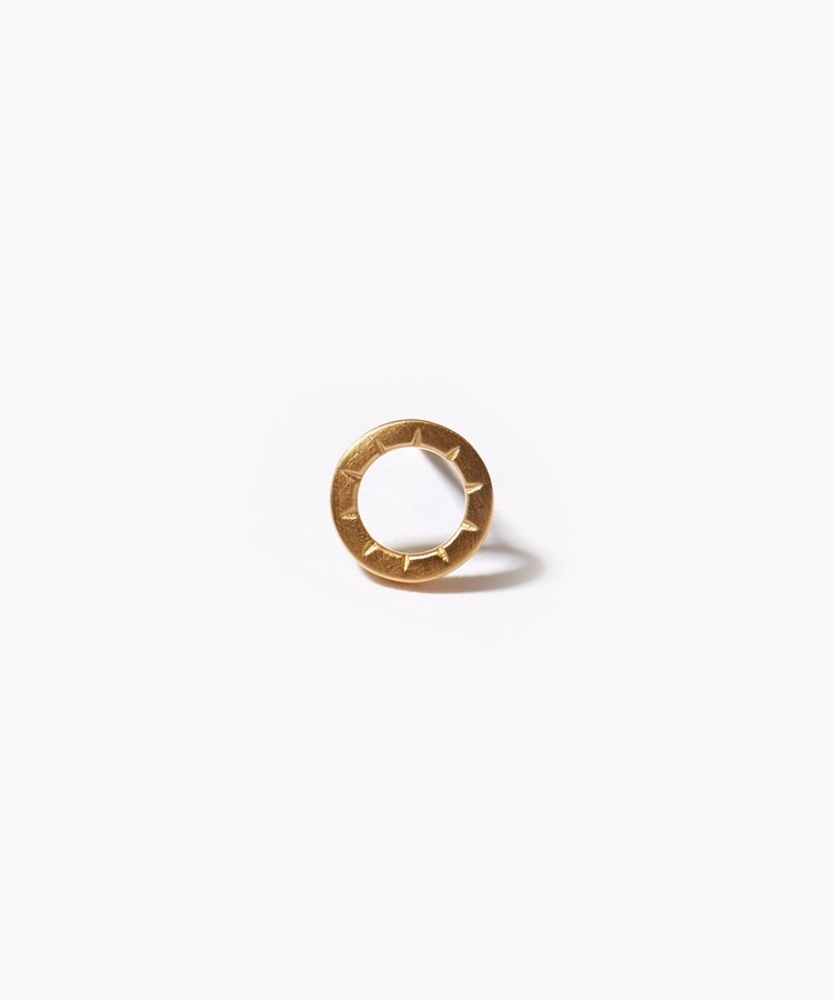 [sirocco] K18 halo mini circle studs single pierced earring