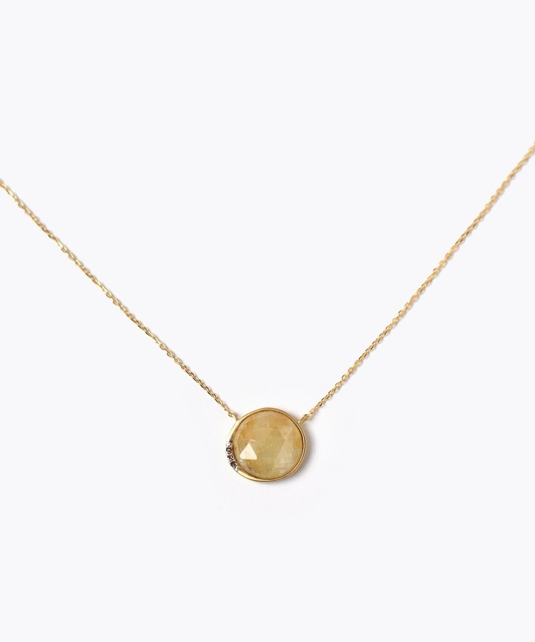 [eutopia] K18 yellow sapphires and diamonds necklace