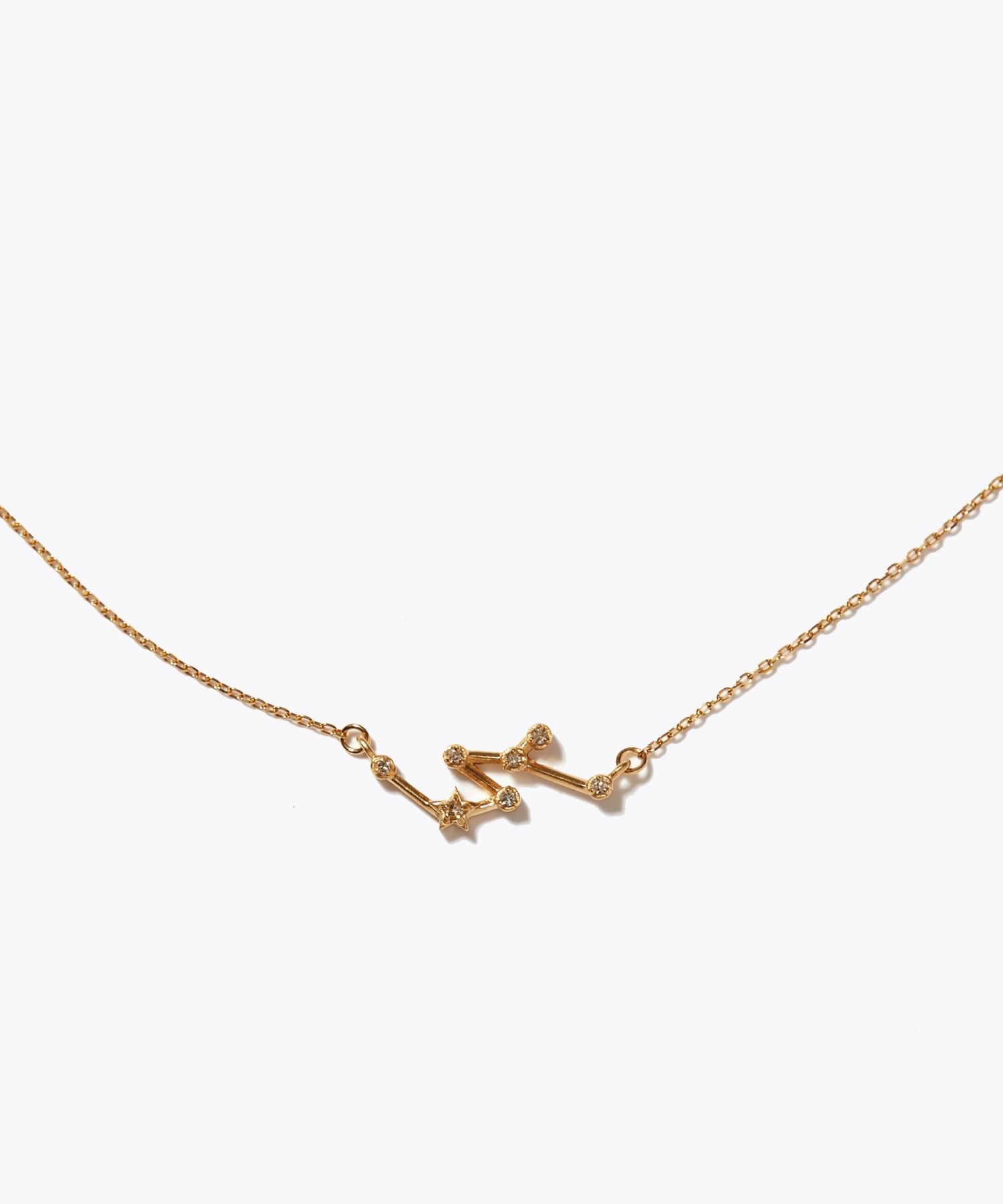[constellation] virgo K10 diamond line necklace