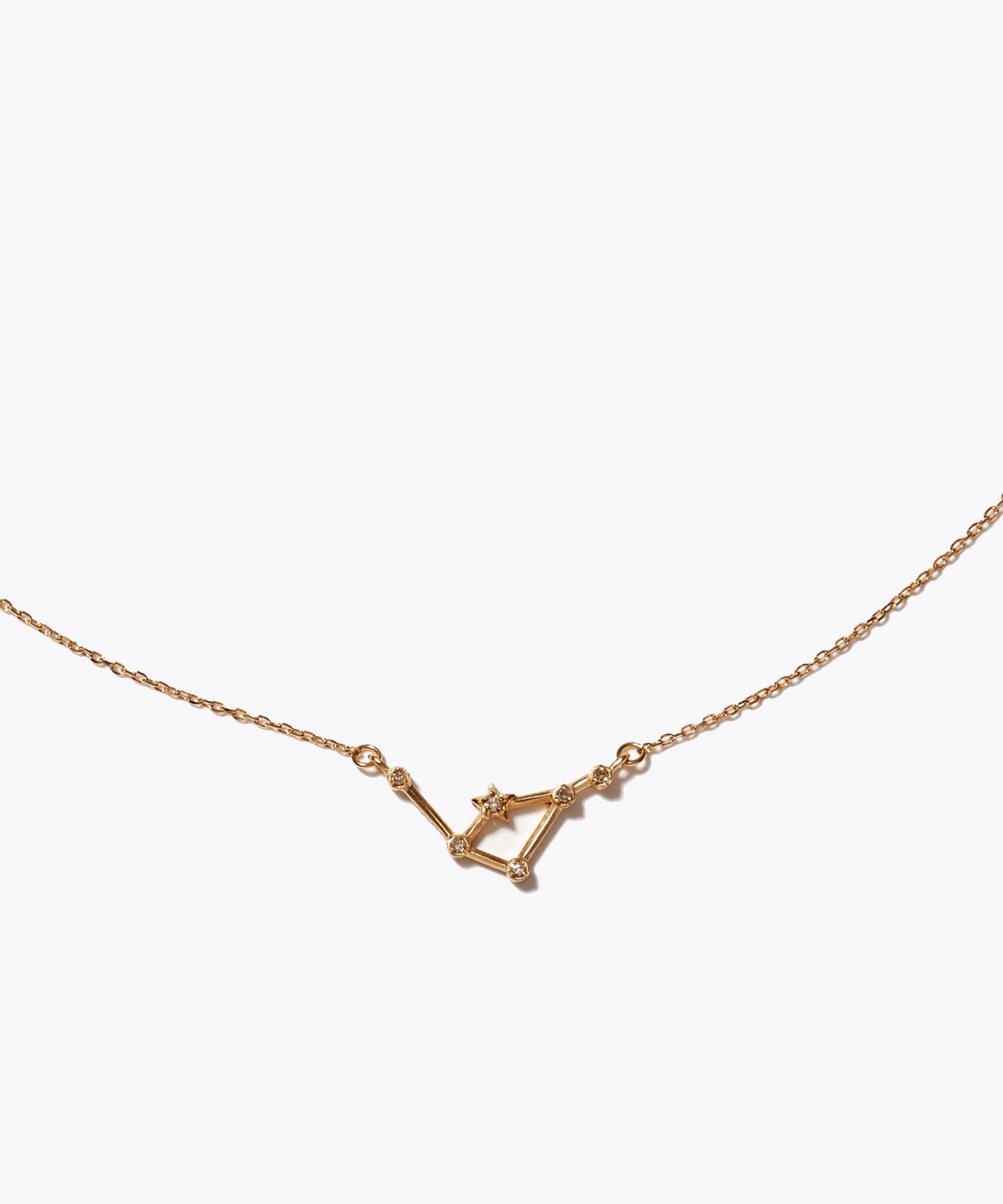 [constellation] libra K10 diamond line necklace
