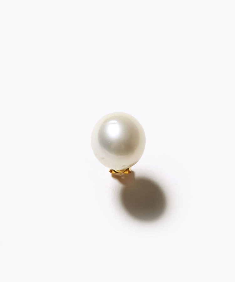 [pear] K10 south sea pearl 12mm stud single pierced earring