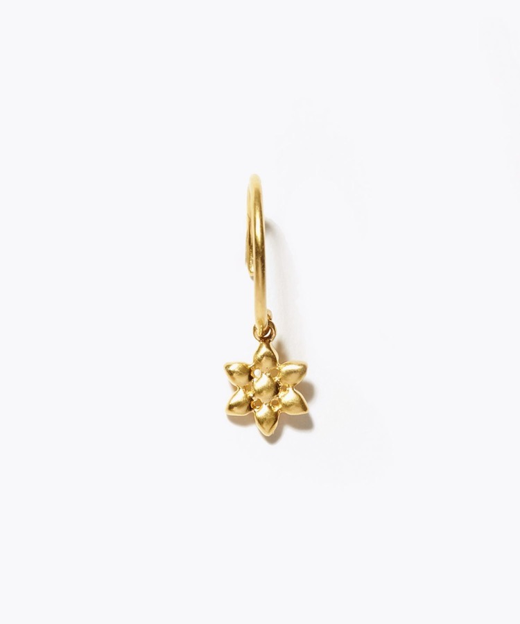 [anise] K10 petite rose swing single pierced earring