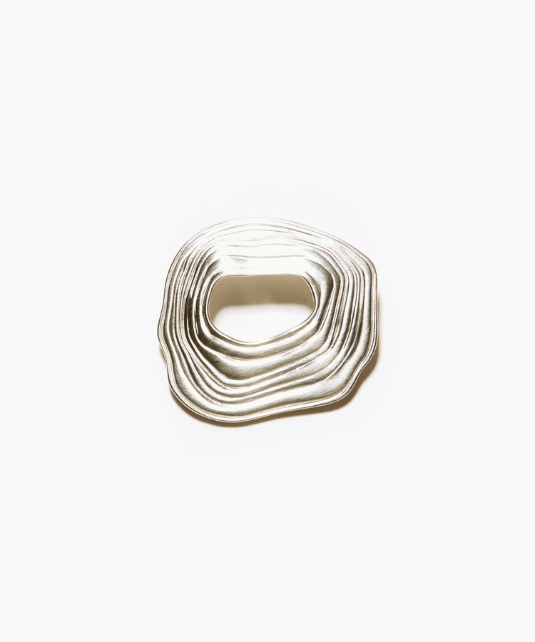 [ancient] ripple silver studs single pierced earring