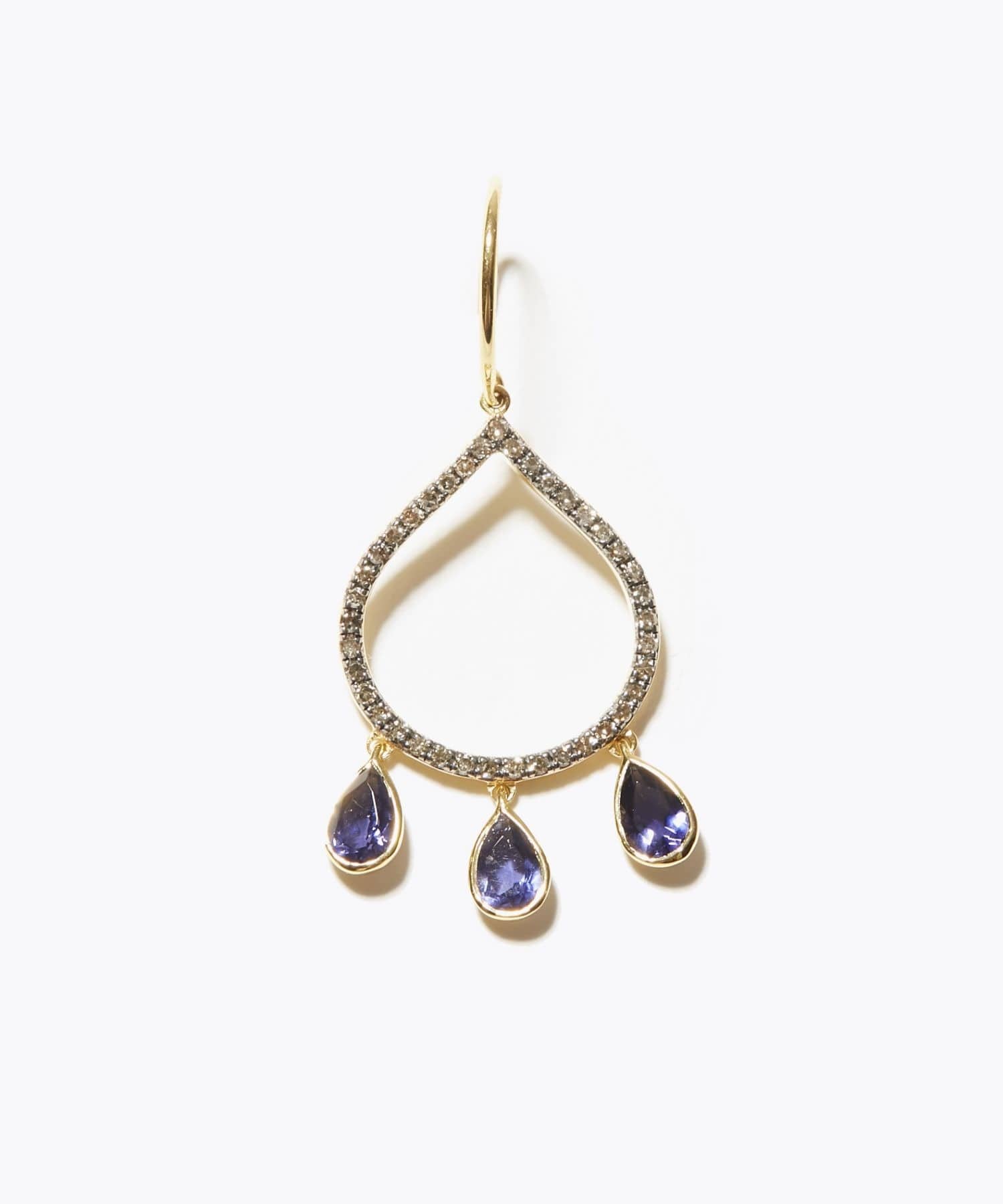 lotus] タンザナイト ペタル シャンデリア シングル ピアス｜ARTIDA