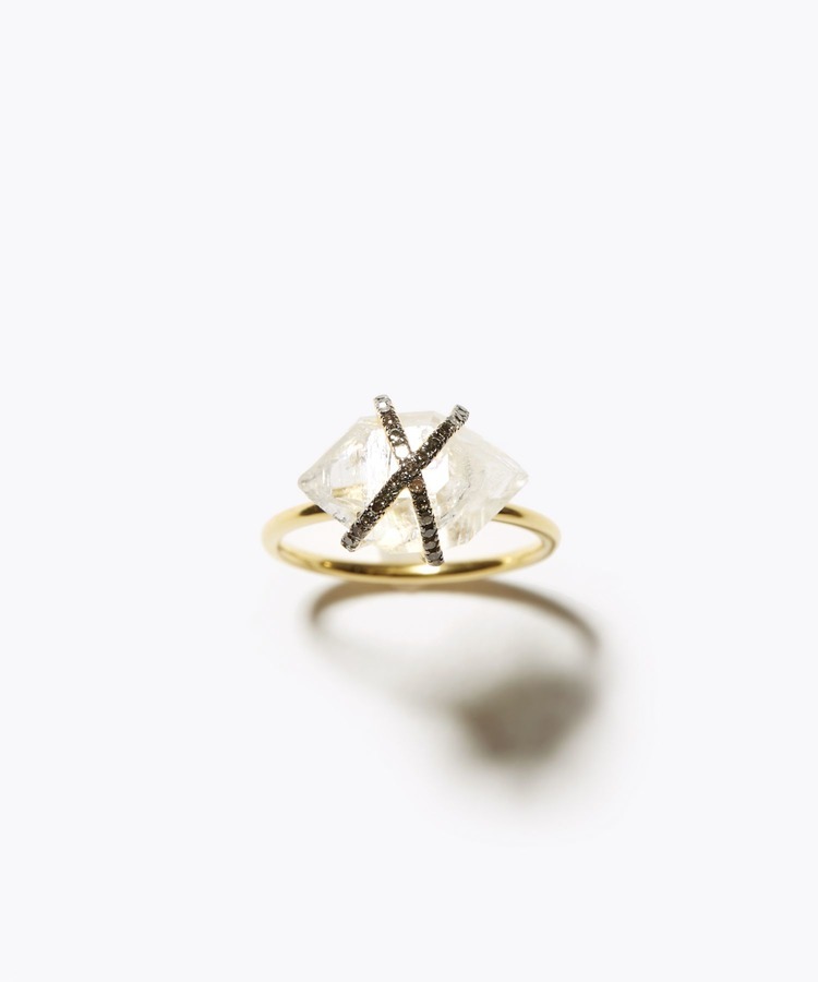 [elafonisi] 【2021 Spring Limited】 herkimer diamond pave diamond ring