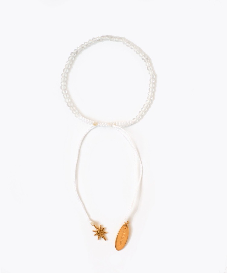 [I am donation] clear quartz star charm bracelet