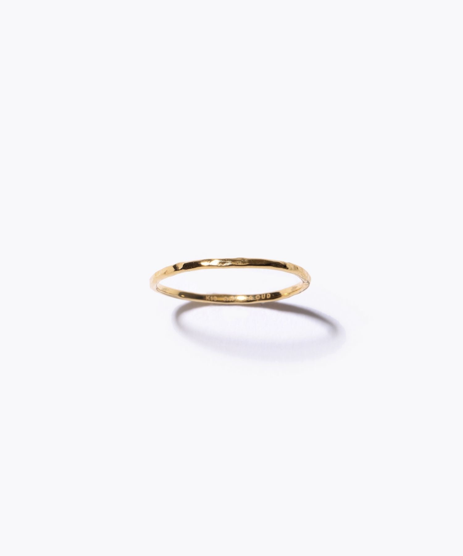 [basic] K10 texture skinny ring