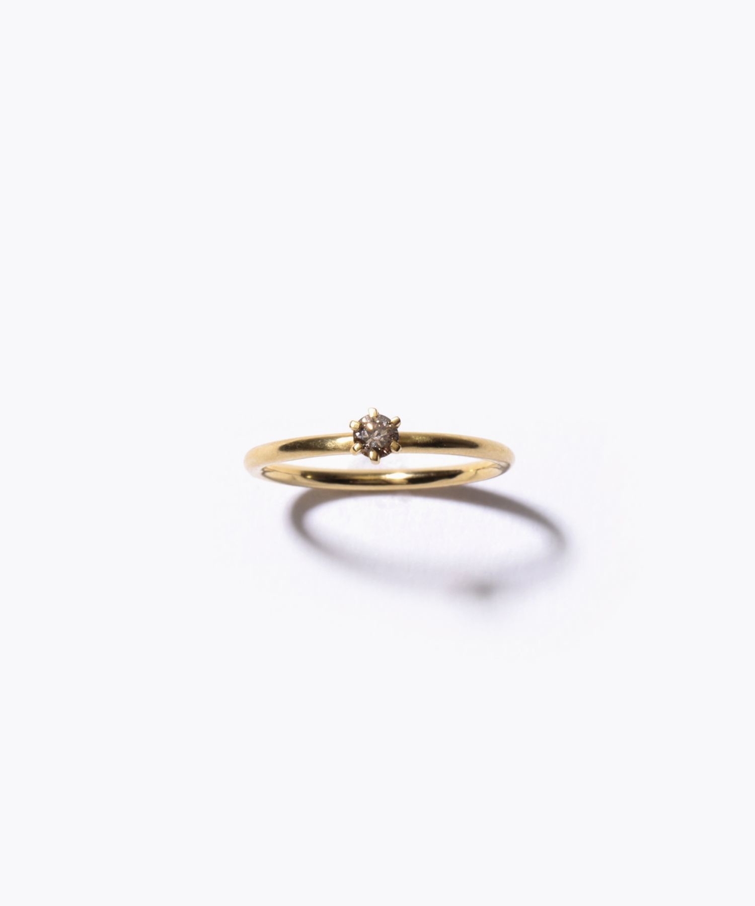 [anise] K10 brown diamond ring