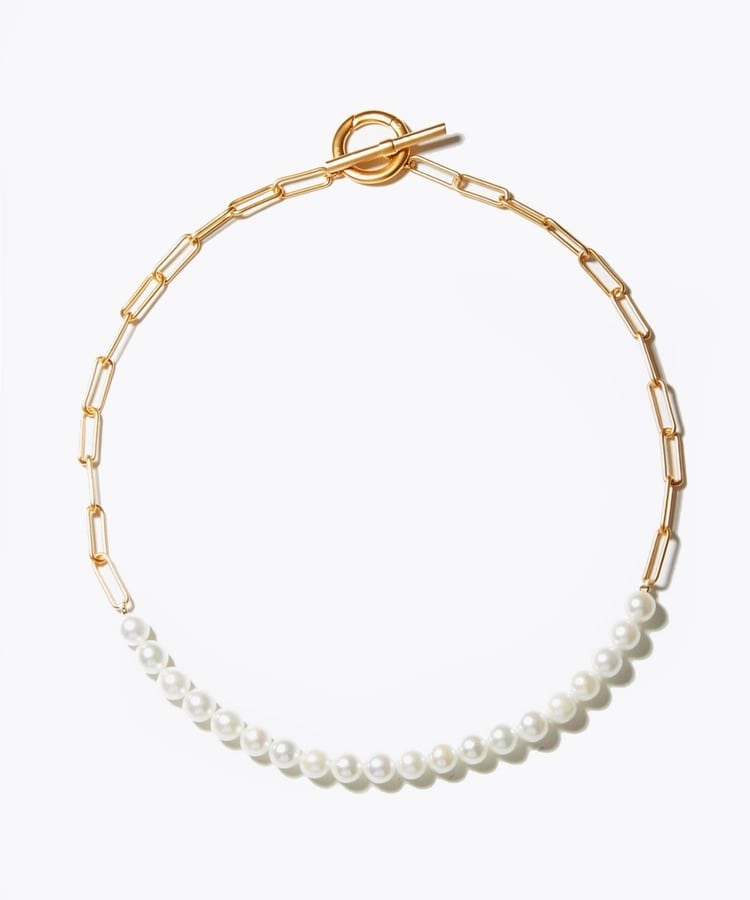 [philia] akoya pearl cable chain toggle choker