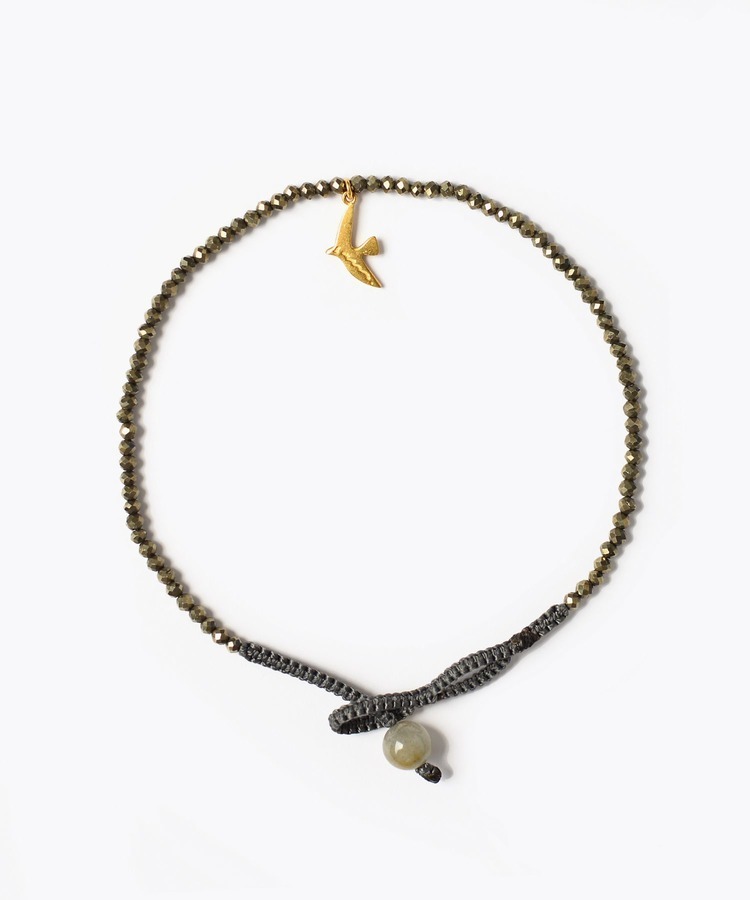 [I am donation] pyrite bird anklet