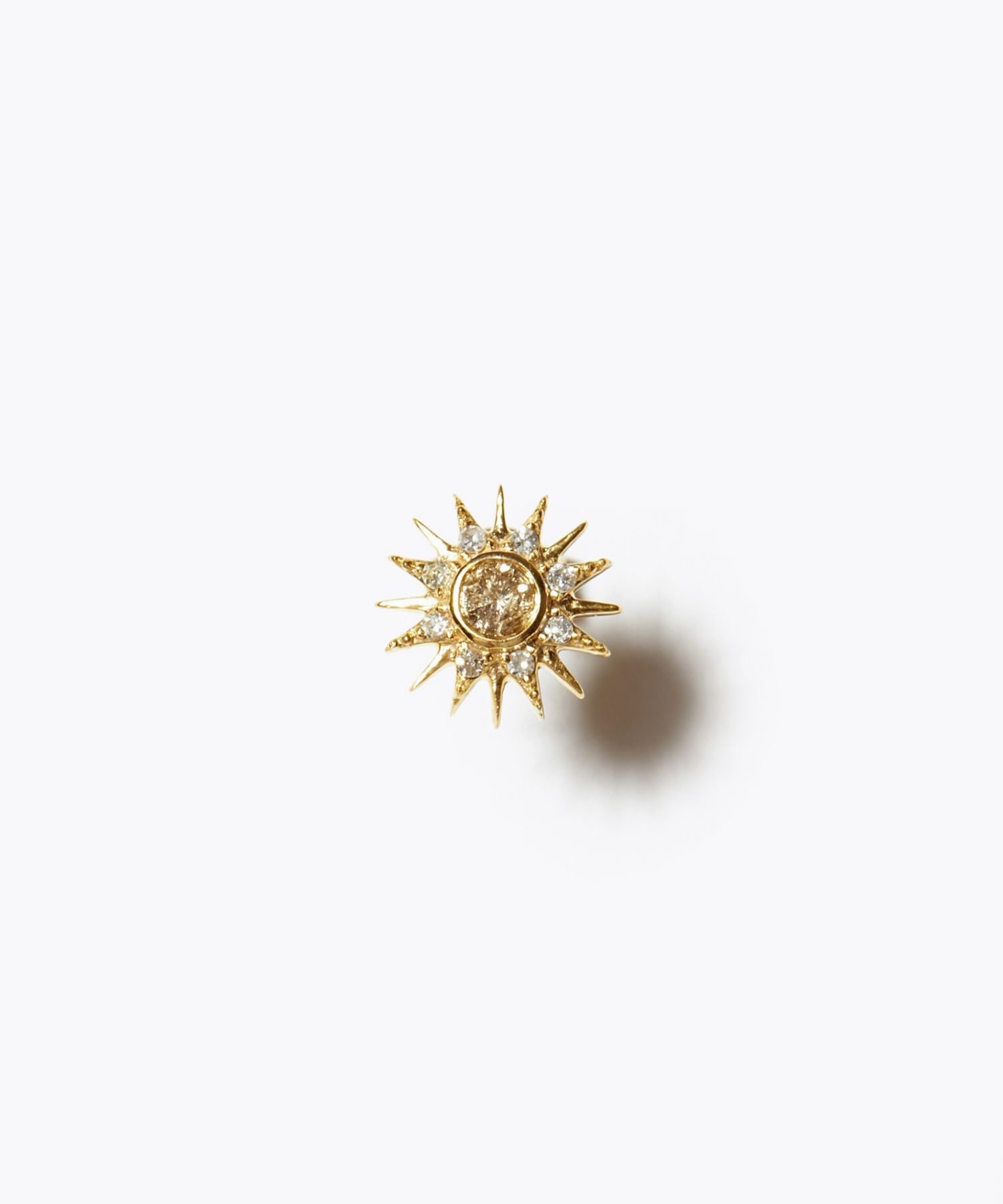 [amen] K10 soleil melee diamond stud single pierced earring