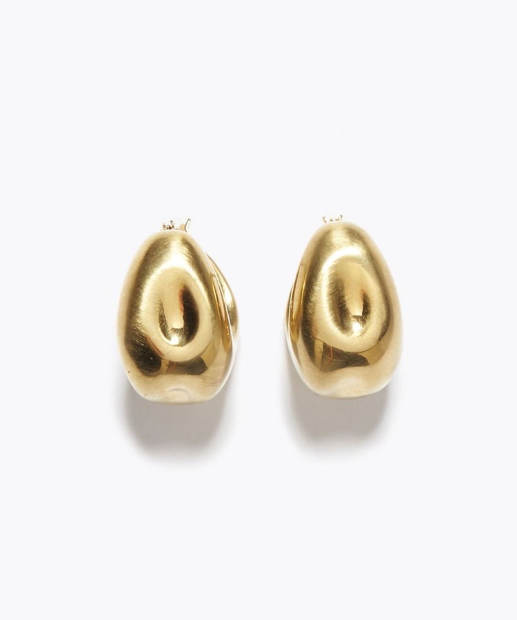 [ancient] pebble pierced earring