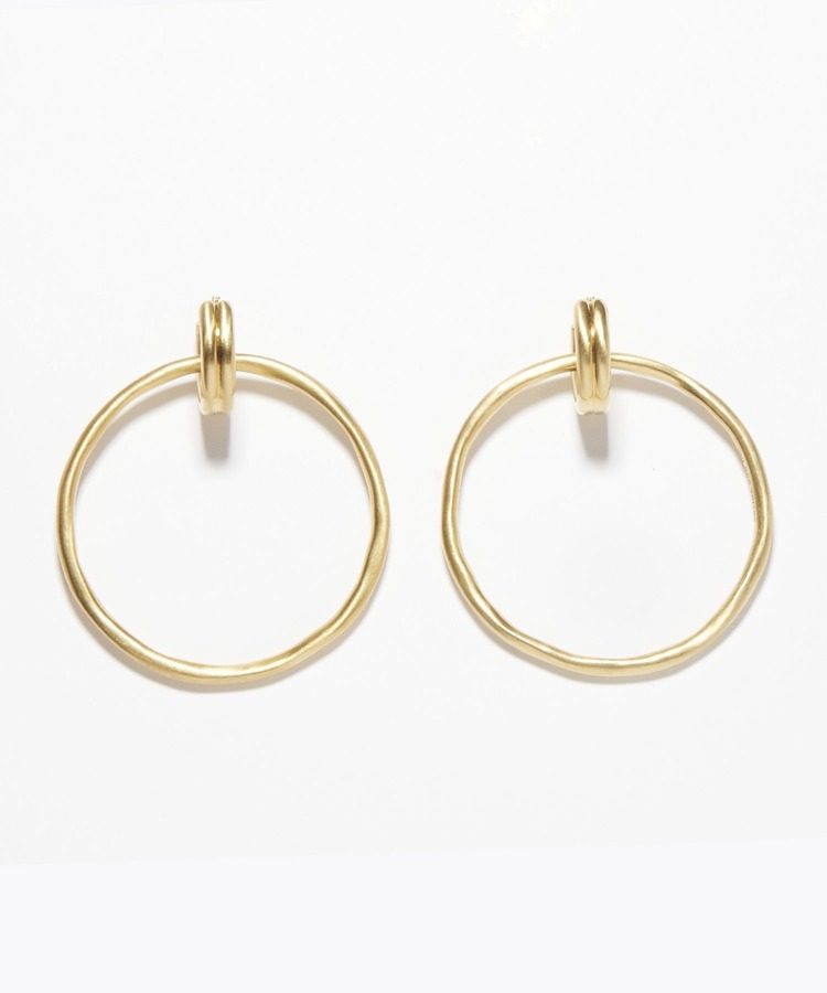 [ancient] link hoop pierced earring