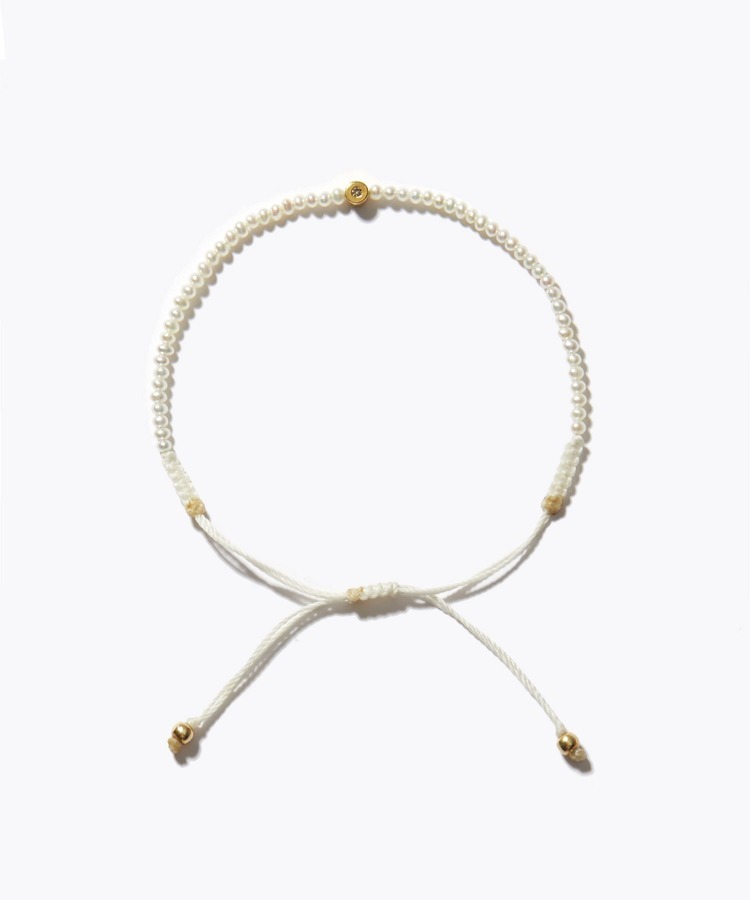 [I am donation] keshi pearl diamond bracelet