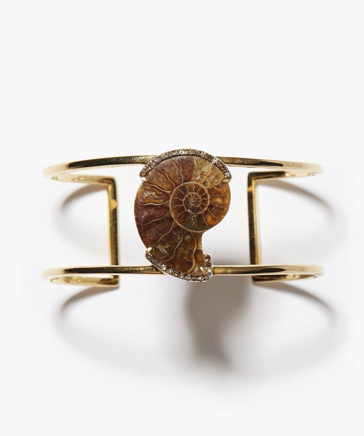 [elafonisi] ammonite pave diamond bangle