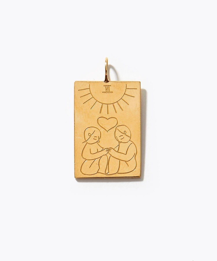 [tarot] The Lovers rectangle plate charm