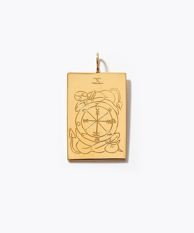 [tarot] Wheel of Fortune rectangle plate charm