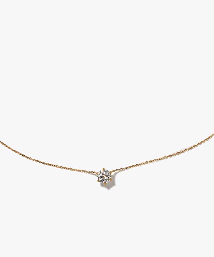 [pure] K18 lab grown diamond necklace