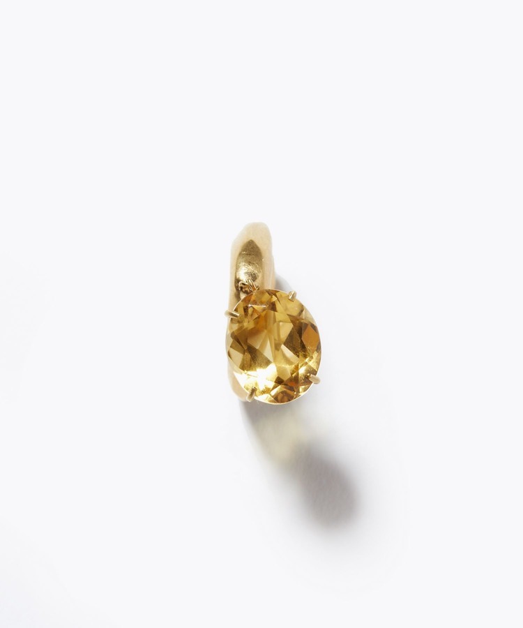[ancient] oval citrine hoop  cuff