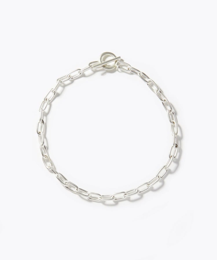 [basic] cable chain silver anklet