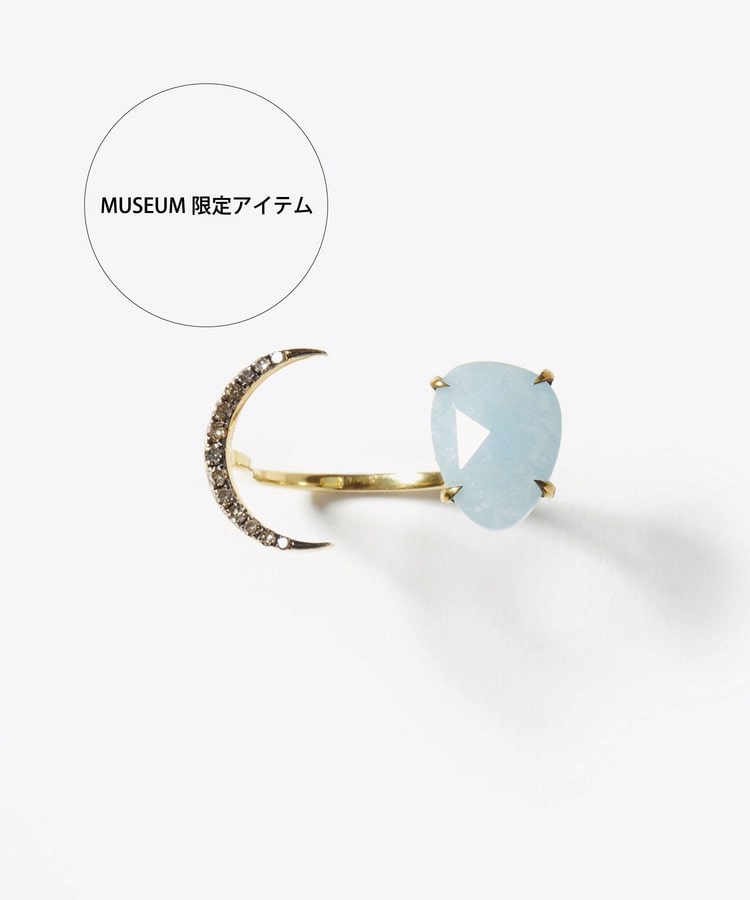[elafonisi] lazurite in quartzite new moon open ring