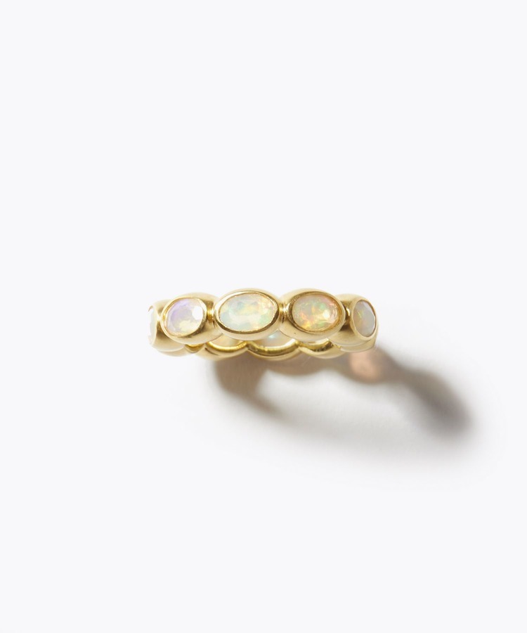 [eden] oval opal full eternity ring