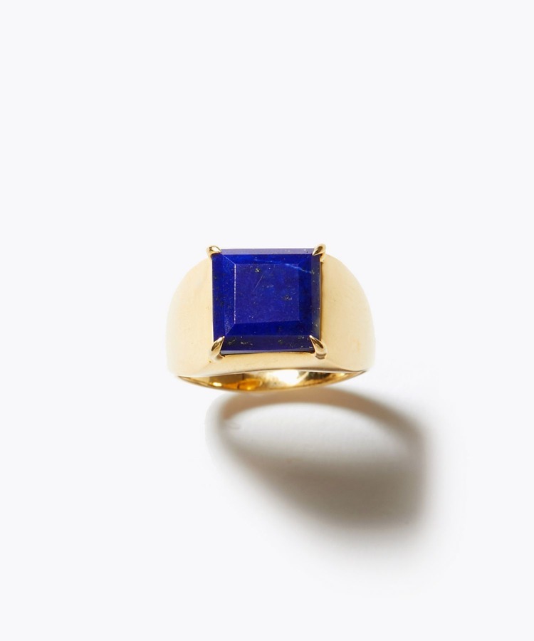 [ancient] square lapis lazuli pinky ring