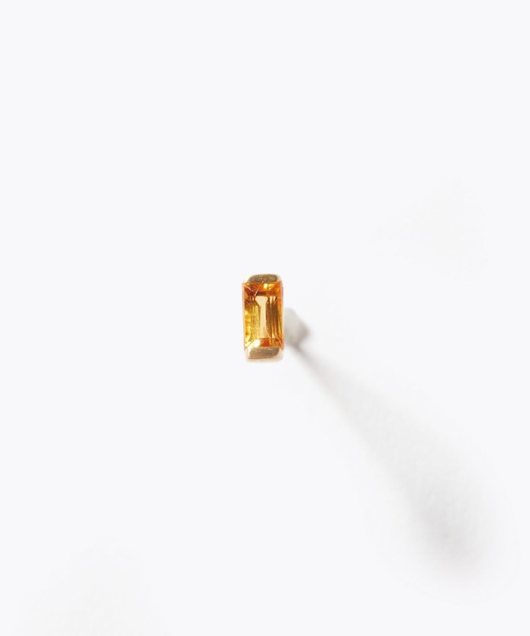 [eden] K18 yellow sapphire petit stud single pierced earring