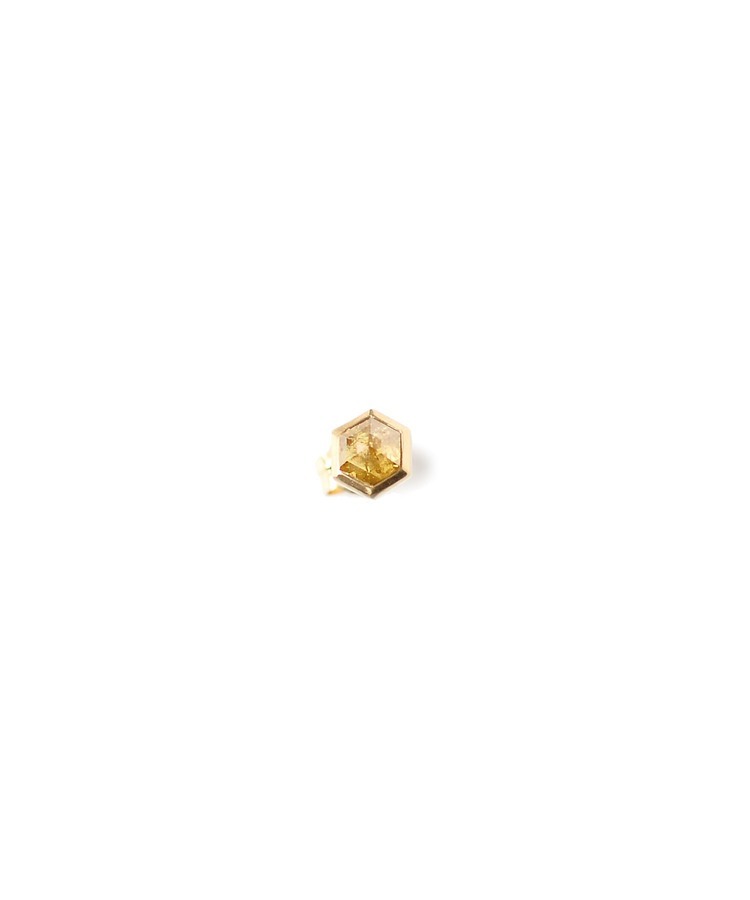 [sirocco] K18 hexagon multi diamond pier