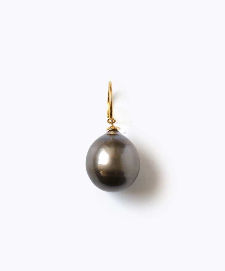 [pear] K10 One of a Kind south sea pearl single pierced earring