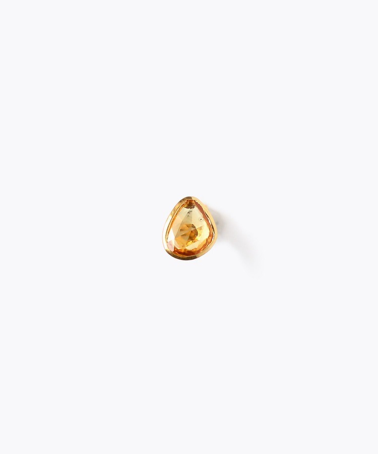 [eutopia] K10 One of a Kind multi sapphire single pierced earring