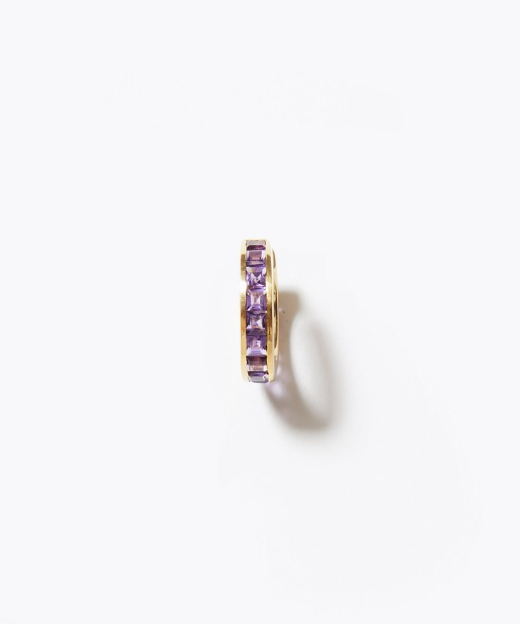 [eden] K10 dark amethyst square pave cuff