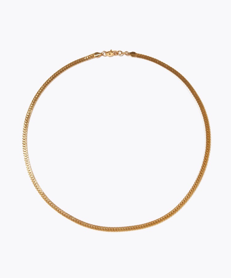[bone] wide chain 42cm necklace
