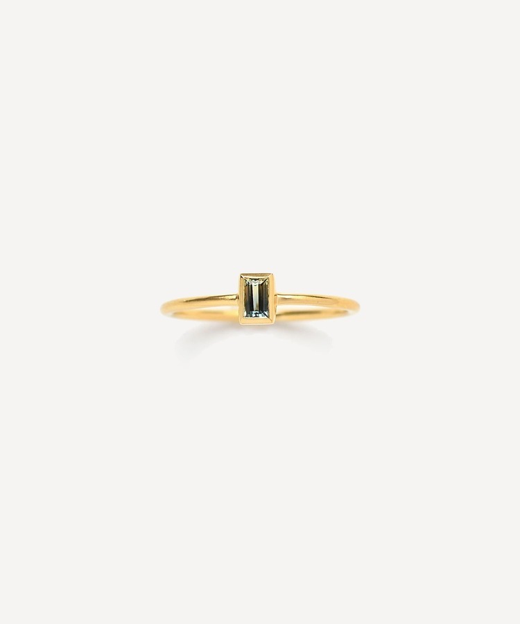 [eden] One of a kind K10 bi-color sapphire small ring