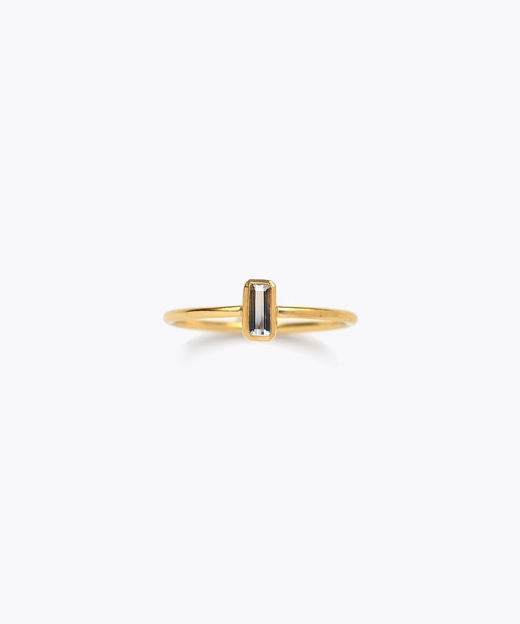 [eden] One of a kind K10 bi-color sapphire small ring