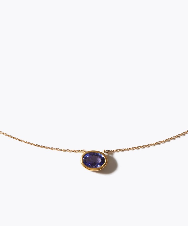 [eden] K10 oval tanzanite necklace
