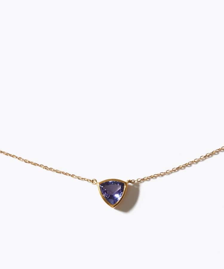 [eden] K10 trilliant tanzanite necklace