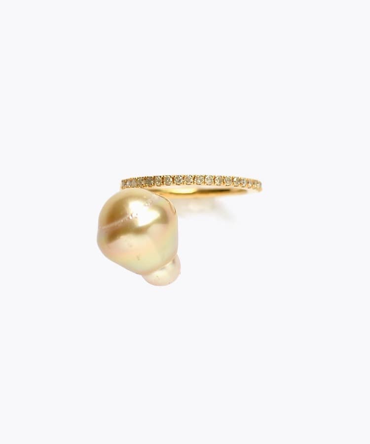 [philia] One of a kind south sea pearl bar ring
