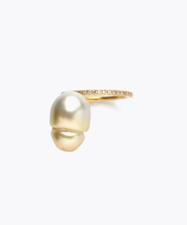 [philia] One of a kind south sea pearl bar ring