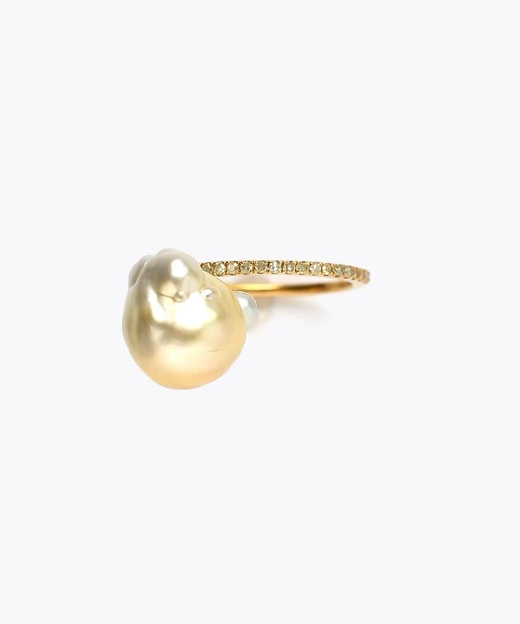 [philia] One of a kind south sea pearl bar ring