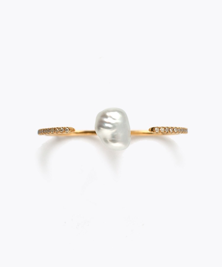 [philia] One of a kind south sea pearl double finger ring