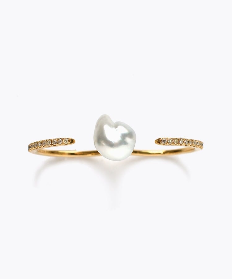 [philia] One of a kind south sea pearl double finger ring