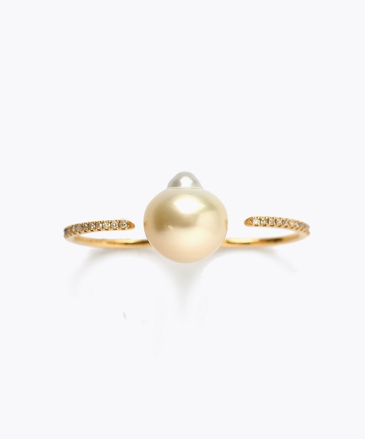 [philia] One of a kind south sea pearl double finger ring