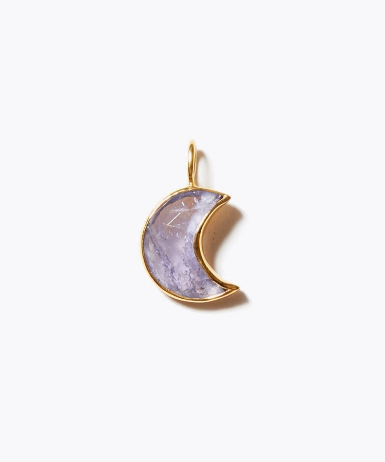 [selene] tanzanite moon charm