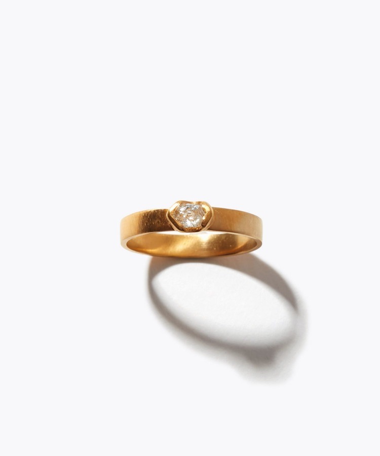 [raw beauty] One of a kind K18 ocean diamond ring