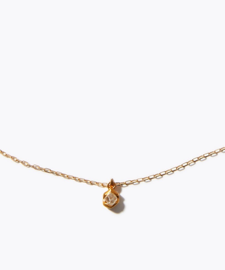 [raw beauty] One of a kind K18 ocean diamond necklace