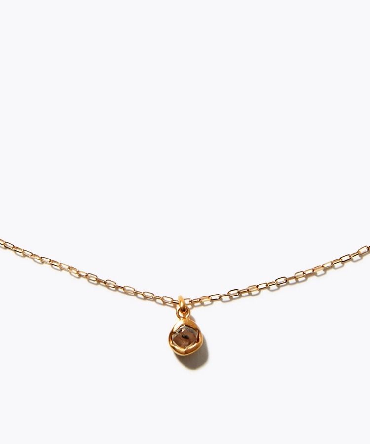 [raw beauty] One of a kind K18 ocean diamond necklace